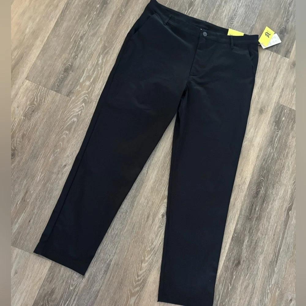 Men's All In Motion Black 360 Lifestyle Trouser Pants Sz-36x30 NWT Reg Fit